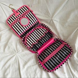 Rare Henri Bendel Hot Pink Travel Cosmetic Hanging Bag
